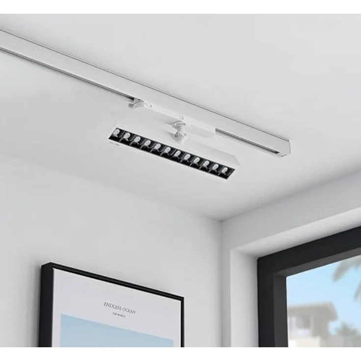Arcchio LED Stromschienenstrahler Millay, 1 flammig, moderne Arbeitszimmerleuchte in Weiß aus Aluminium – Bild 4