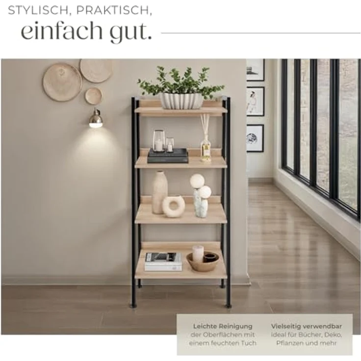 tectake Leiterregal Chatham, Set 1-tlg, Industrial Style – Bild 5