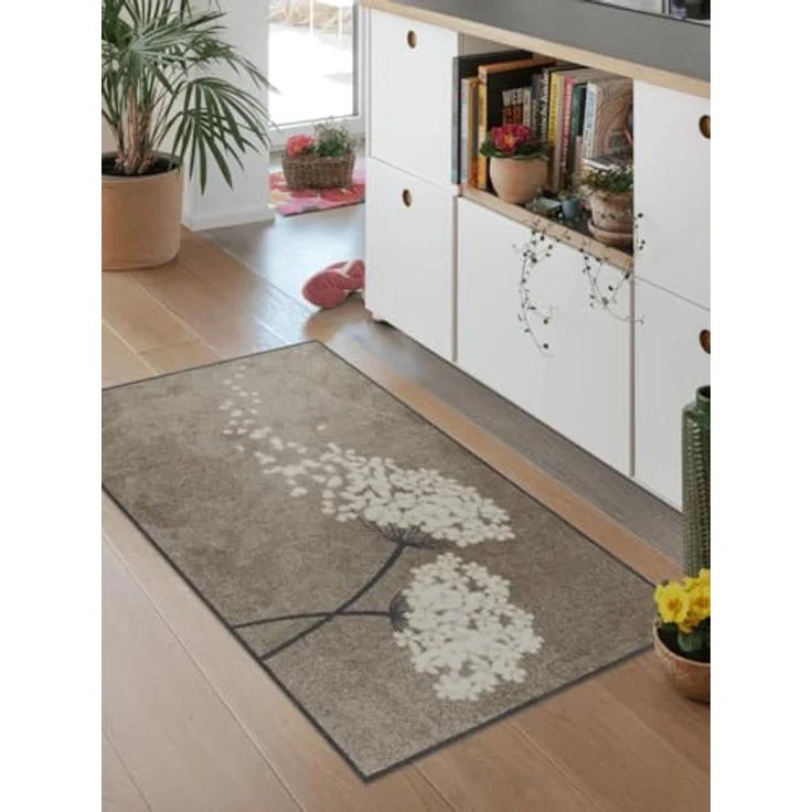 Salonloewe Läufer Wishfull Blossom taupe SLD2738 075x120, Eingangsmatte groß, Höhe: 750 mm – Bild 3