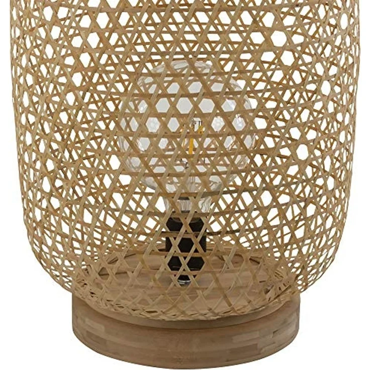 LED Stehleuchte, Bambus-Geflecht, natur, H 55 cm – Bild 7