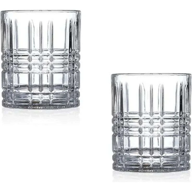 Hermia Concept 'Big Cizgi' Whiskygläser-Set (2-teilig), Transparent, Ø 8 x 9 cm, 300 ml – Bild 1