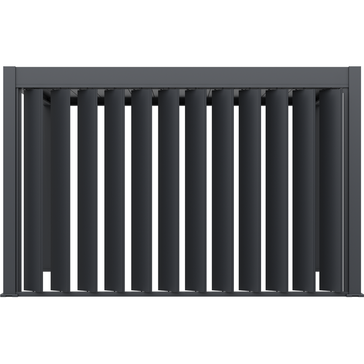 Weide Pergola Sichtschutzwand 4m mit kippbaren Lamellen anthrazit – Bild 4