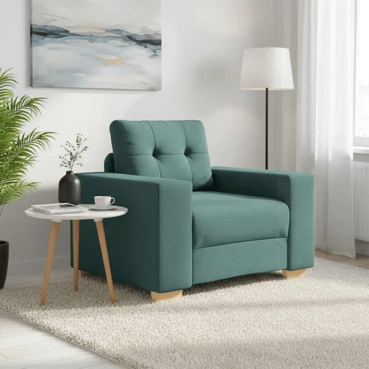 vidaXL Sofasessel Dunkelgrün 100x78x80 cm Stoff 4105063 – Bild 1