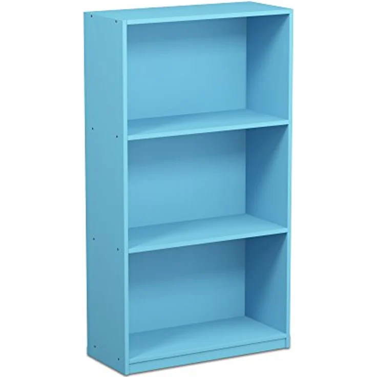 Furinno Basic Bücherregal mit 3 Fächern, Aufbewahrungsregal, holz, Hellblau, 23. 5x55. 25x100. 33 cm – Bild 6