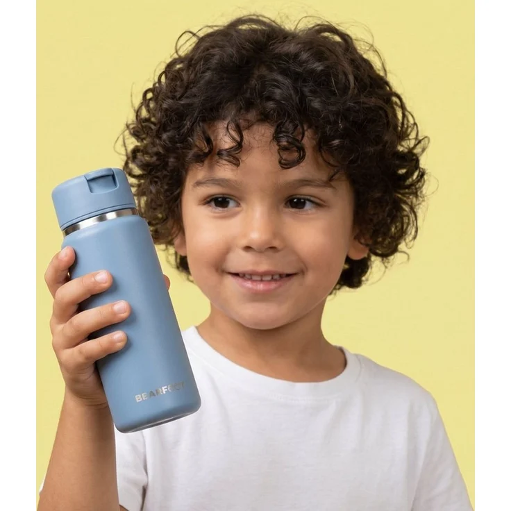 BEARFOOT Trinkflasche TINY Thermo Kinder Trinkflasche Edelstahl - blau, Thermosflasche, auslaufsicher, Edelstahl, Kinderflasche, BPA-frei – Bild 2