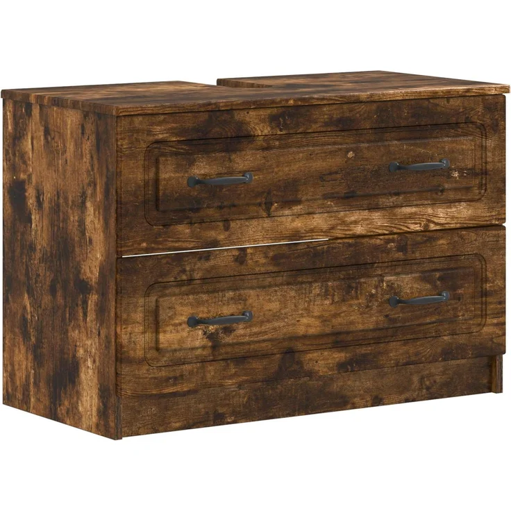 vidaXL 2-teiliges Badezimmer Schrank Set UTRECHT Raucheiche 3417572 – Bild 3