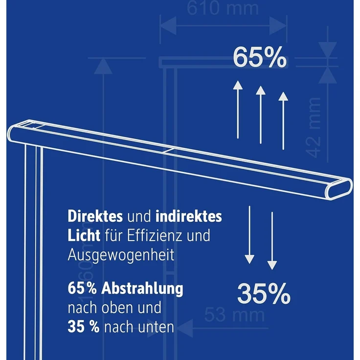 Maul LED-Standleuchte Mauljet Aluminium Stahl weiß – Bild 6