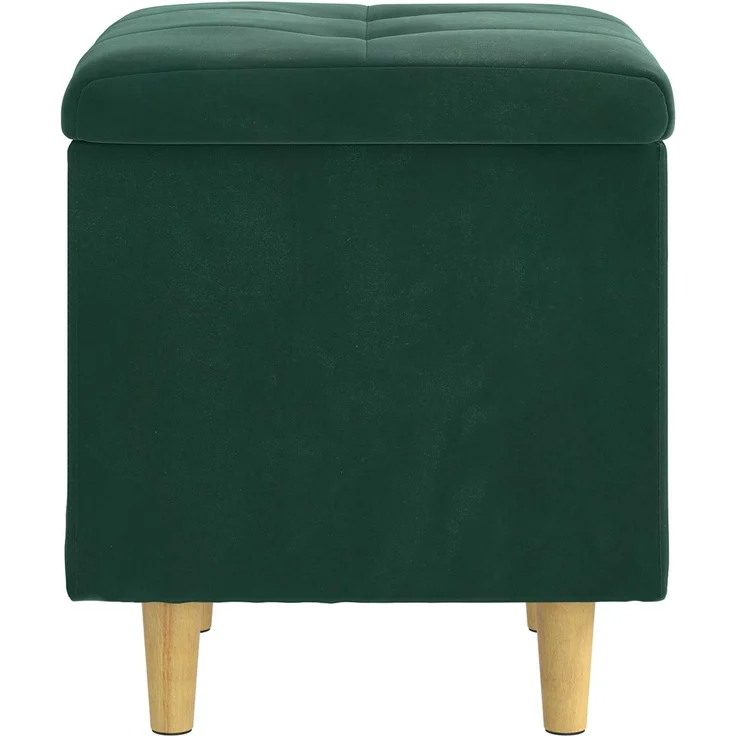 vidaXL Ottoman mit Stauraum Dunkelgrün 40 x 40 x 45 cm Samt 876812 – Bild 5