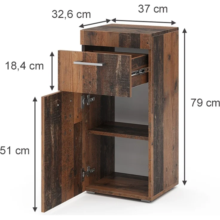Midischrank Luna Oldstyle 37 x 79 cm Vicco – Bild 2
