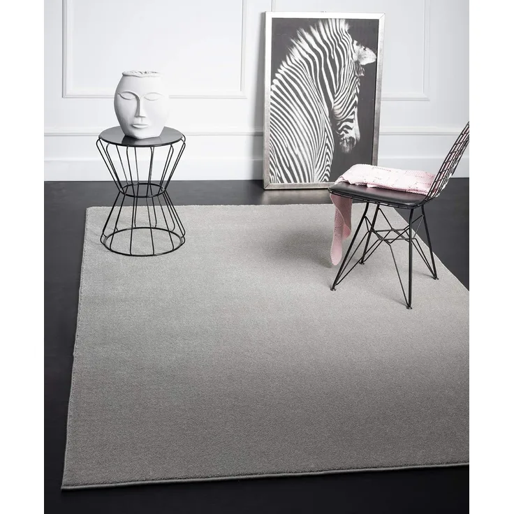Mia's Teppiche "Emma Wohnzimmer Teppich, Kurzflor, 160x230 cm, Grau