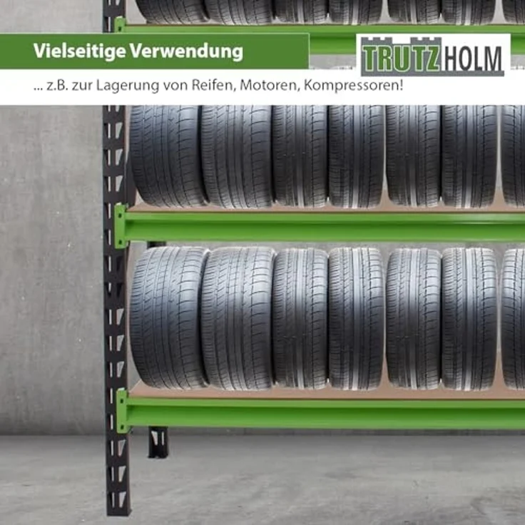 2x Industrieregal Milo 200x190x60 cm steckbar, erweiterbar 4 Ebenen 4 Tonnen Schwerlastregal Regal – Bild 6