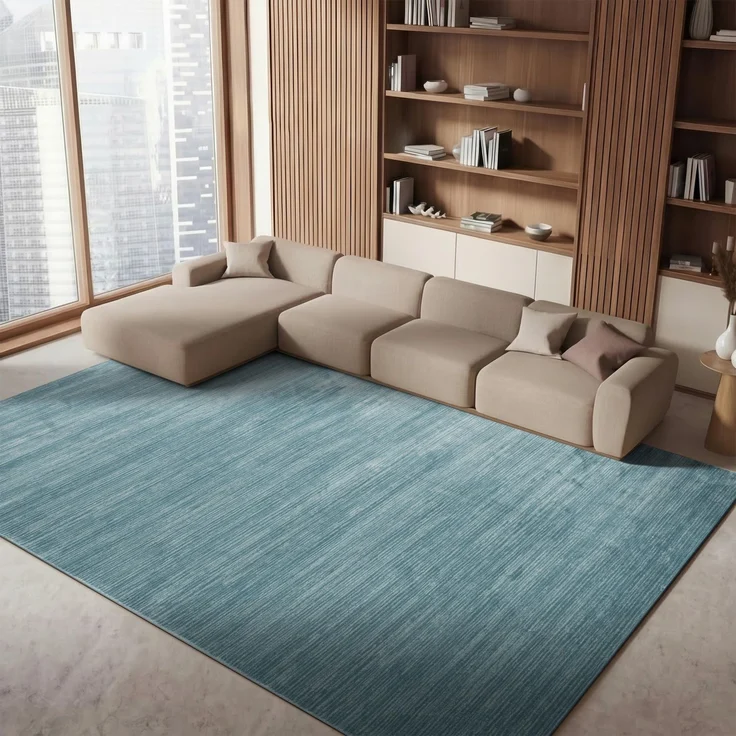 SAFAVIEH Modern Teppich für Wohnzimmer, Esszimmer, Schlafzimmer - Vision Collection, Kurzer Flor, Aqua, 183 X 274 cm