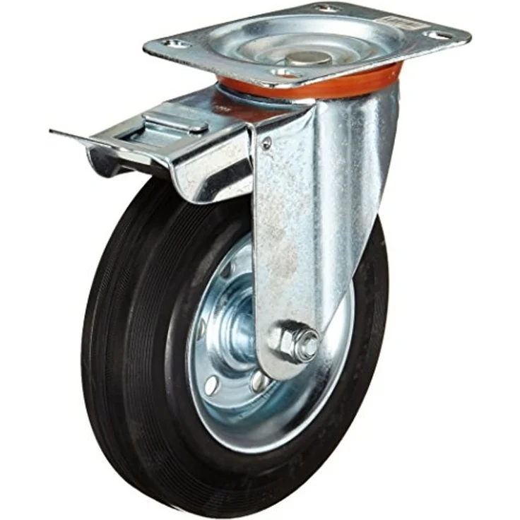 Lenkrolle inkl. Totalfeststeller 200 x 50 mm, Tragkr. 210 kg – Bild 1