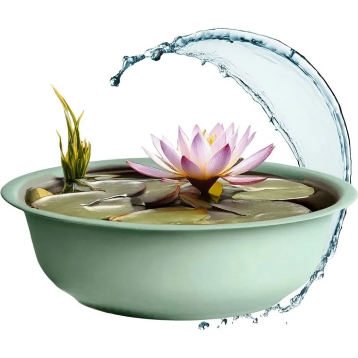 Spetebo Pflanzkübel - Mini Teich Garten Schale (Anzahl, 1 St, Stück), wetterfestes und robustes Material