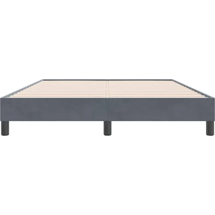 vidaXL Boxspringbett ohne Matratze Dunkelgrau 140x220 cm Samt 3315874 – Bild 5