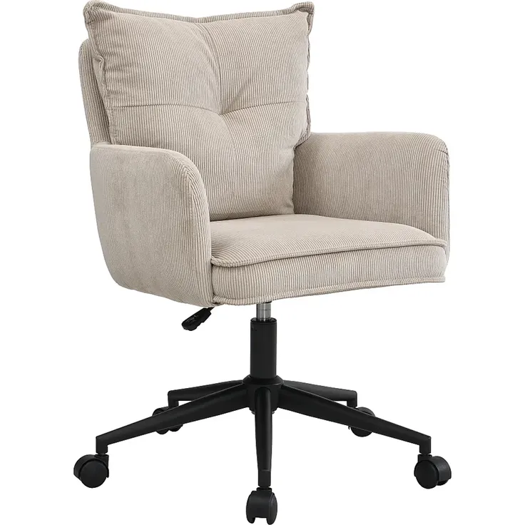Vente-unique - BATARU Office chair Stoff Schokoladenbraun - B 64 cm x H 80 cm88 cm x L 59,5 cm – Bild 4