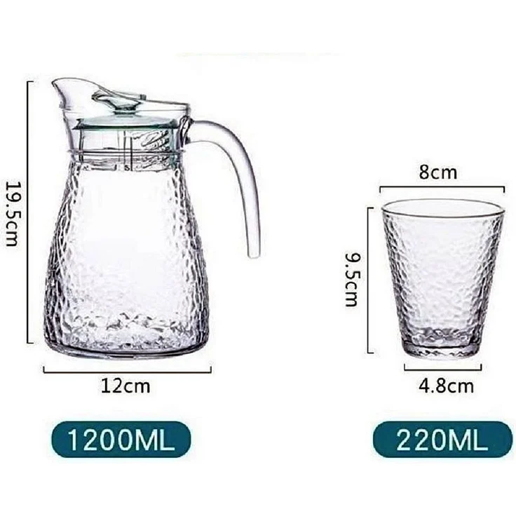 Karaffe mit 4 Gläser 220ml Wasser Cognac Whisky-Gläser G05 – Bild 3