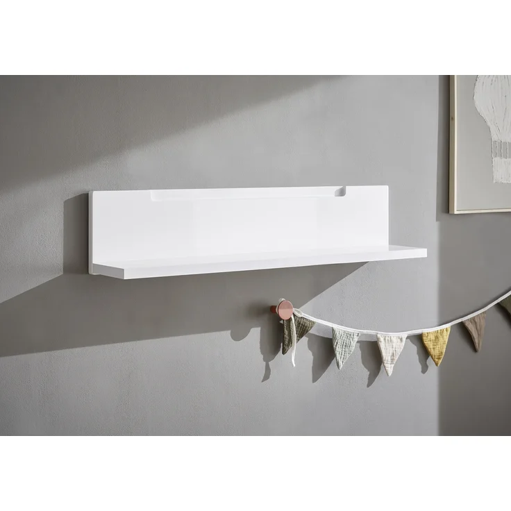 Wandboard >Spice< in Weiß / Weiß Hochglanz - 90x19x17 (BxHxT) – Bild 5