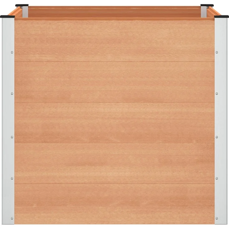vidaXL Hochbeet Braun 100 x 100 x 91 cm WPC und Aluminium 42038999 – Bild 4