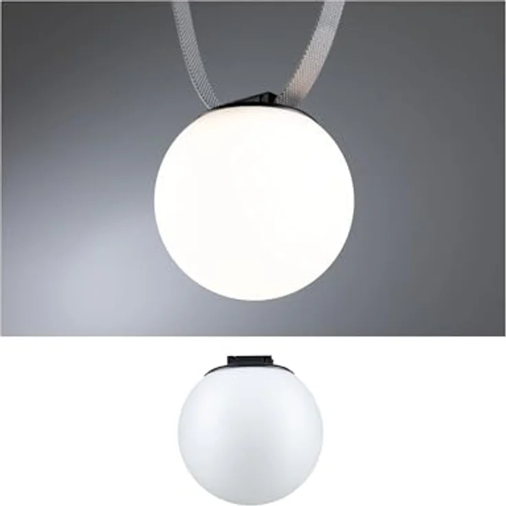 Paulmann LED Pendelleuchte Ball Uline 8W, schwarz, warmweißes Licht, Ø 15 cm, hohe Farbwiedergabe CRI>90 – Bild 14