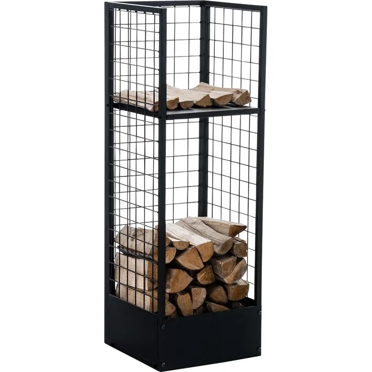 Kaminholzständer Forrest 40x40x120 schwarz