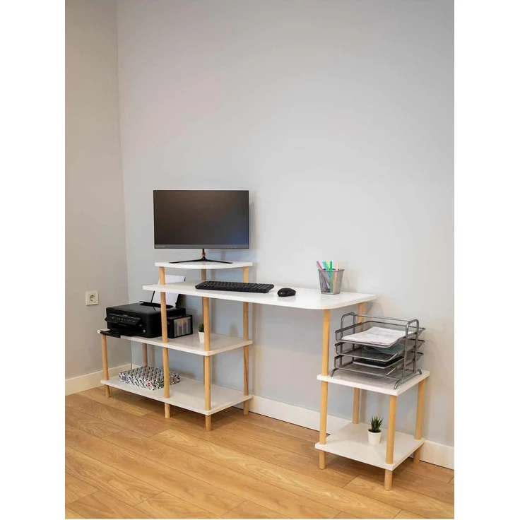 Skye Decor 'Peka-0013 - White' Schreibtisch, Weiß, 140 x 76 x 45 cm – Bild 3