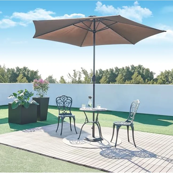 Bistro-Set Lupsam 3-tlg. Aluminiumguss Dunkelgrau mit grüner Patina [casa. pro] – Bild 3