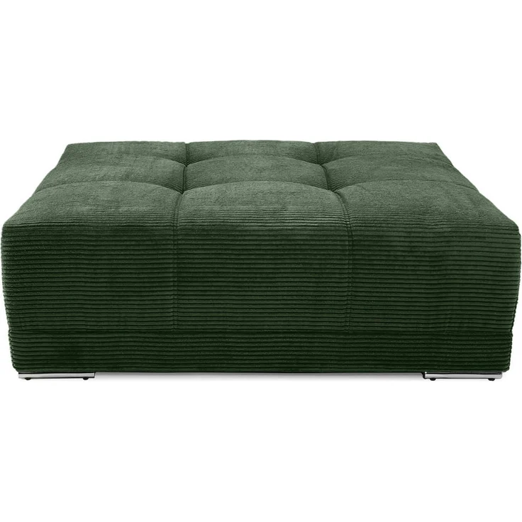 Polsterhocker XXL für Big-Sofa 120x120 cm, Federkern Polstersitz in Cord Grün – Bild 4