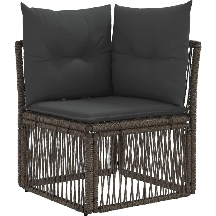 vidaXL Gartensofa-set 9 pcs Grau Poly-Rattan 3435734 – Bild 3