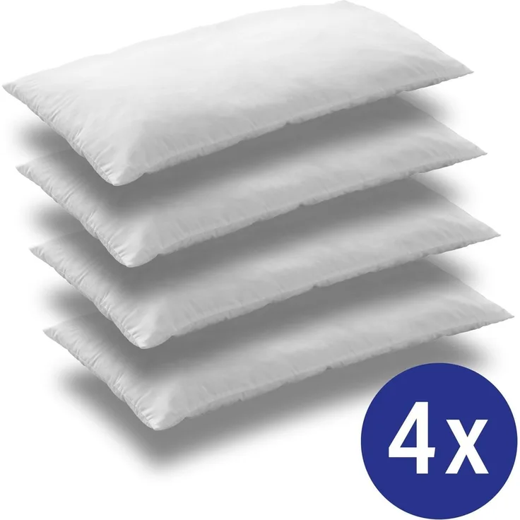 4 x CloudComfort Basic Mikrofaser Kopfkissen 40x80 cm