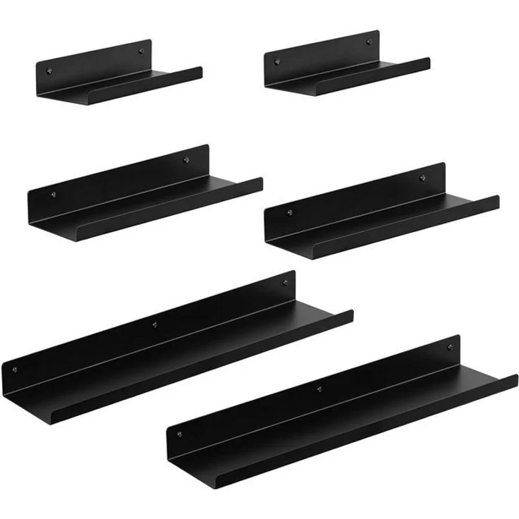 EUGAD Wandregal, 6-tlg, 6er Set, Metall Hängeregal, Bilderleiste – Bild 4