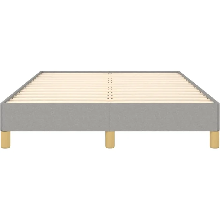 vidaXL Bettgestell ohne Matratze Hellgrau 120x190 cm Stoff 3269612 – Bild 8