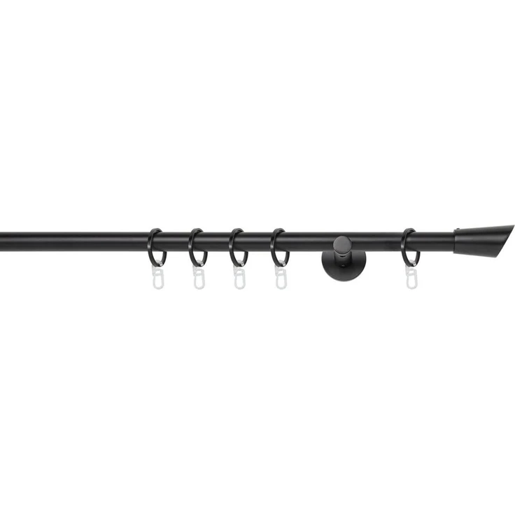 ondeco Gardinenstange Rundrohr Wandabstand 6,5cm Rag, Ø 20 mm, 1-läufig-läufig, Wunschmaßlänge, Bohren, verschraubt – Bild 2