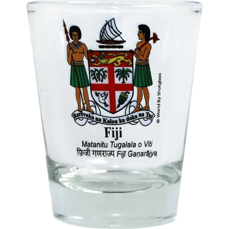 Fiji Coat Of Arms Shot Glass by World By Shotglass