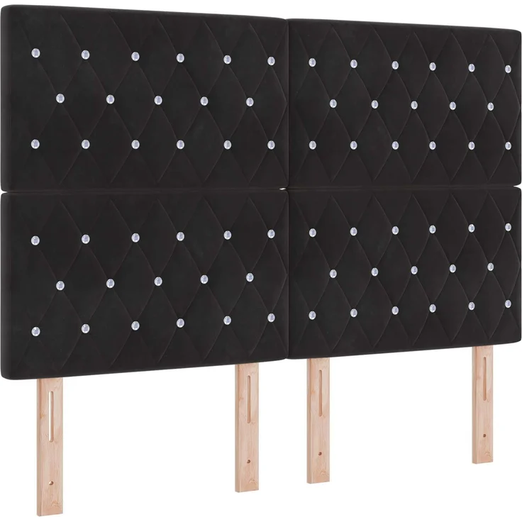 vidaXL Ottoman Bett mit Matratze Schwarz 160 x 200 cm Samt 3457661 – Bild 4