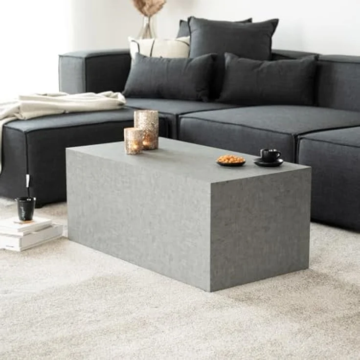 HOME DELUXE Couchtisch AMIRI L 95 x 40 x 50 cm (1-St), Marmoroptik, Wohnzimmertisch, Beistelltisch – Bild 1