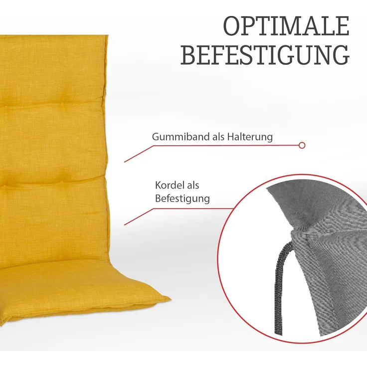 beo Polsterauflage Saumauflage Niedriglehner Barcelona im Set, (Set), Gartenstuhlauflage, Sitzauflage, Sitzkissen Outdoor, 101x50x6 cm – Bild 4