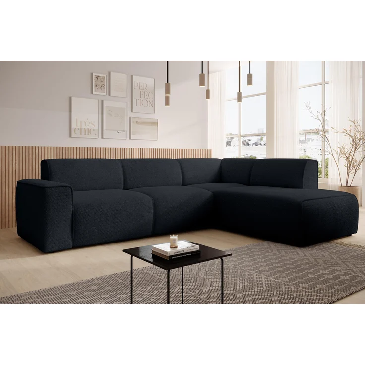 AX LIVING Couch Sofa L Form Didim L Schwarz – 292 cm, stilvoll & bequem R – Bild 1