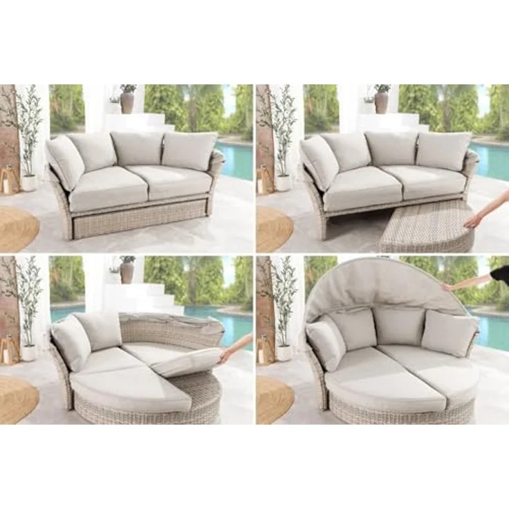 riess-ambiente Loungebett SEATTLE 195cm taupe, Einzelartikel 1 Teile, Garten · Sonneninsel · Outdoor · drehbar – Bild 5