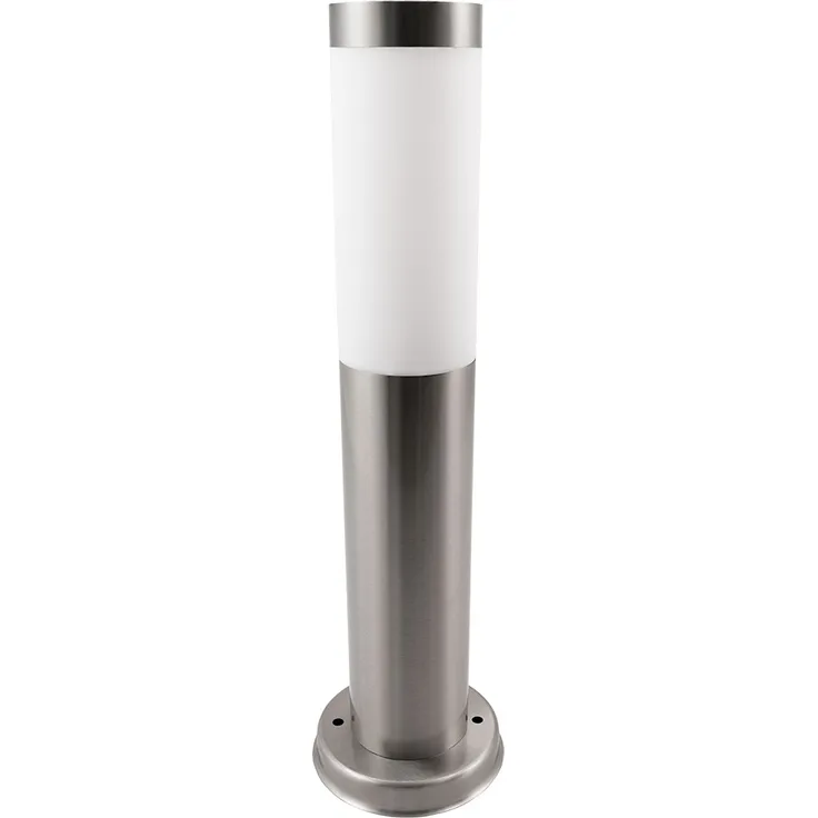 Sockelleuchte Außenlampe, Edelstahl, silber, IP44, H 45 cm