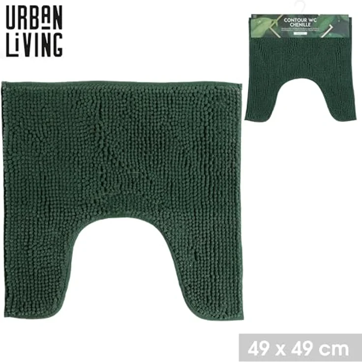 Urban Living Badematte WC-Vorleger mit Ausschnitt Toilettenvorleger, Polyester, Rückseite mit rutschhemmender Beschichtung – Bild 3