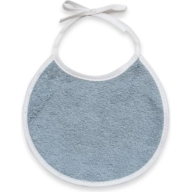 Baby BadePoncho 1x1 m Bademantel Kapuzenbademantel MUSSELIN "Puntos weiß petroleum" für Neugeborene · 100% Baumwolle & Runder Lätzchen 20x20 cm · INTERBABY – Bild 4