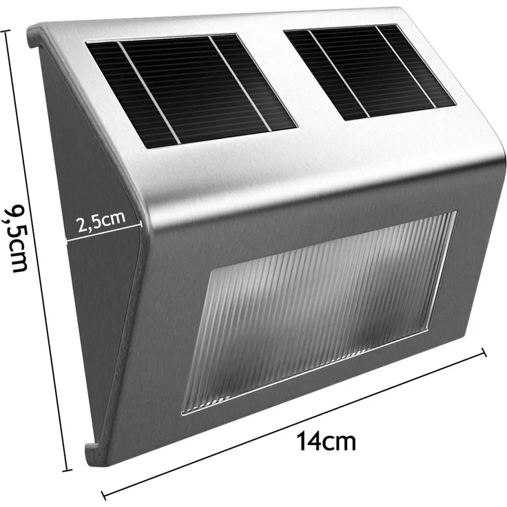 monzana LED Solarleuchte, Wandleuchte, Hängend Edelstahl Solarlampe für Draußen Wetterfest Wandleuchte Balkon – Bild 5