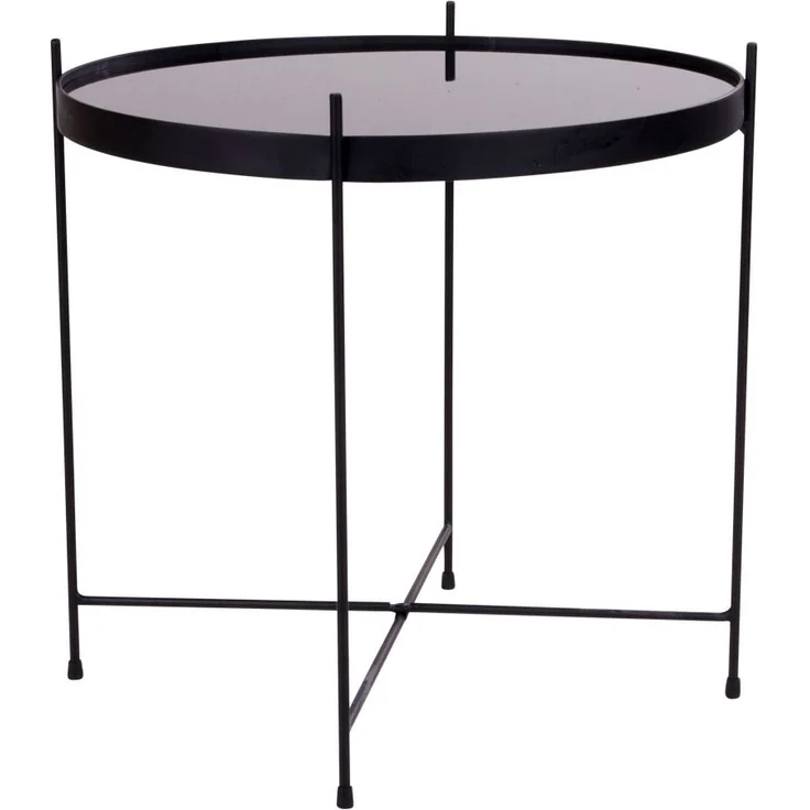 Beistelltisch >Venezia< in Schwarz, Glas - 48x48x48cm (BxHxT) – Bild 1