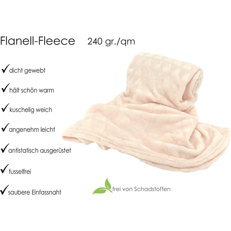 Wohndecke Soft Flanell Kuscheldecke Triangel Raute Sofadecke, heimtexland, super weich und flauschig, Allergiker geeignet, atmungsaktiv – Bild 3