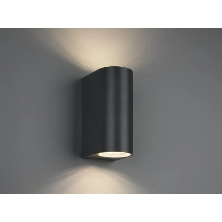 Runde LED Außenwandleuchte Up and Down, Anthrazit, Höhe 15cm – Bild 1