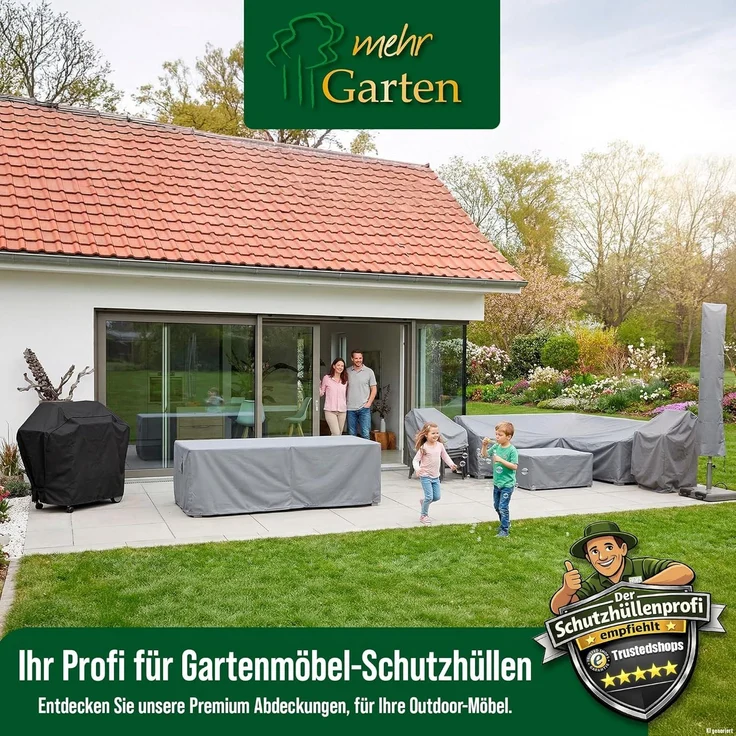 mehr Garten Gartenmöbel-Schutzhülle Premium, Premium Loungesessel-Abdeckung: 85(B)x85(T)x80(H) cm I Robuste Schutzh – Bild 8
