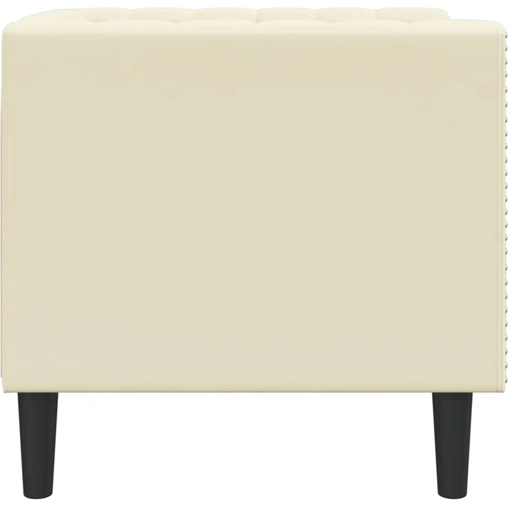 vidaXL Chesterfield-Sessel Creme Kunstleder 372653 – Bild 4
