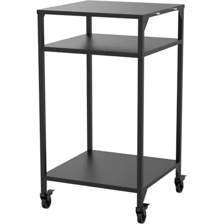 cozze® Hoher Outdoor Küchentisch für den Außenbereich, z. B. für einen Pizzaofen | T60 cm, H110 cm, offen, schwarz – Bild 1