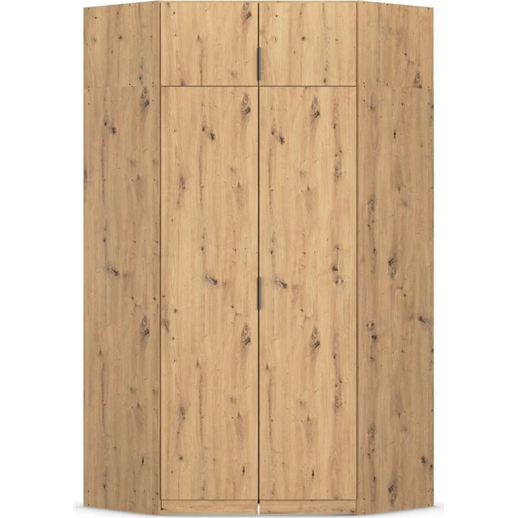 Rauch Möbel Lagoa, Kleiderschrank, Eckschrank, Garderobe für Schlafzimmer, Kinderzimmer, Jugendzimmer 4-türig, Farbe Eiche Artisan, Holz, Breite 166 – Bild 5